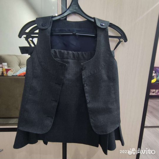 Школьная форма для девочки 134 серая