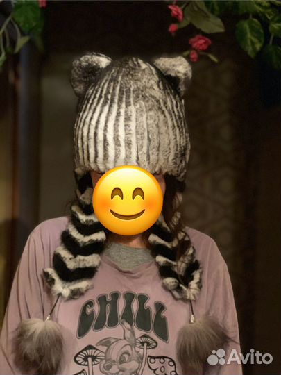 Шапка меховая женская с ушками