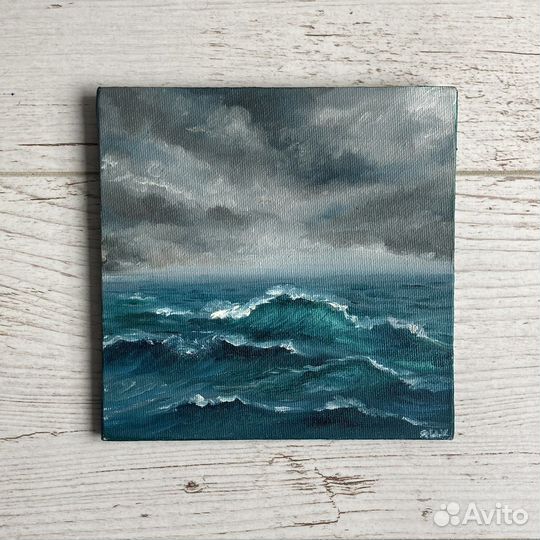 Картина маслом море
