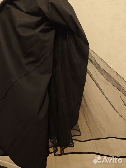 Юбка черная пышная на подкладке
