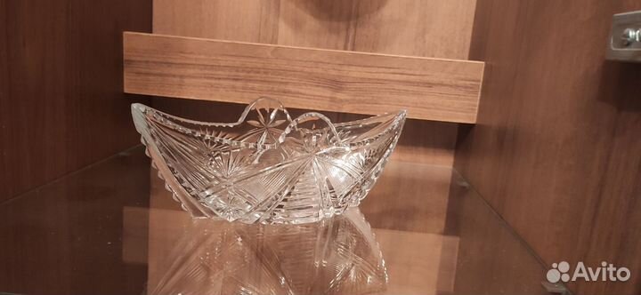 Ваза хрустальная ладья