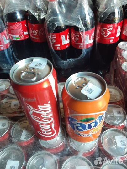 Кока-кола, фанта апельсин, фанта лимон, спрайт