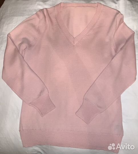 Шерстяной розовый свитер woolmark