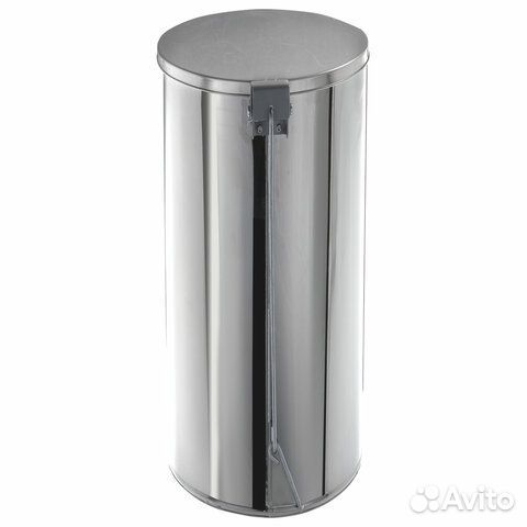 Ведро для мусора с педалью, усиленное, титан, 30 л