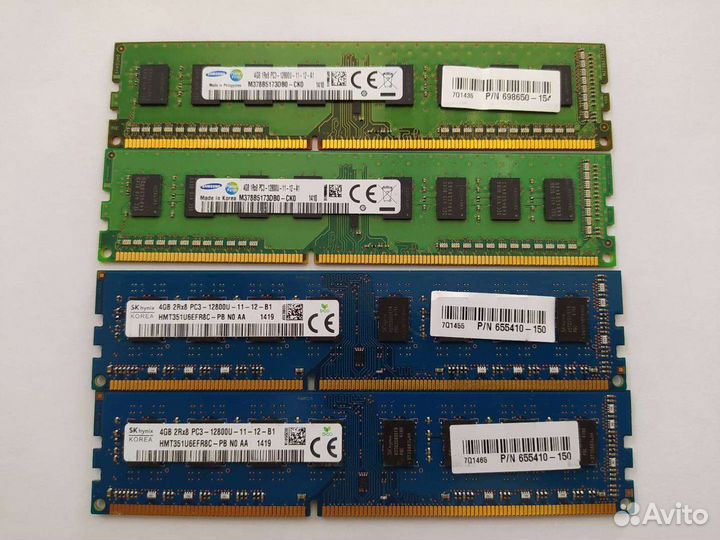 Оперативная память ddr3 1600 4 gb Samsung,hynix