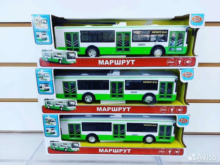 Троллейбус 29см со свето-звуковыми эффектами