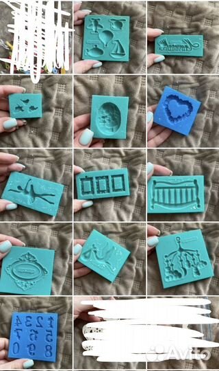 Молдинг форма скрапбукинг шоколад 12шт