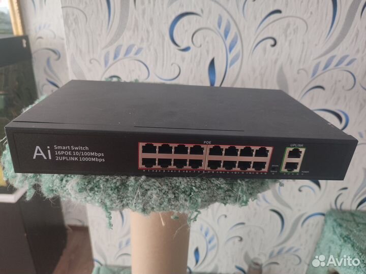 Коммутатор KMVvision с 16 портами PoE