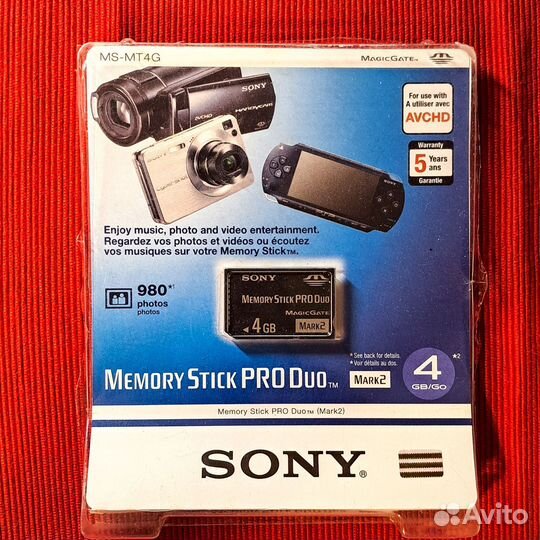 Sony Memory Stick Pro Duo 4GB Original