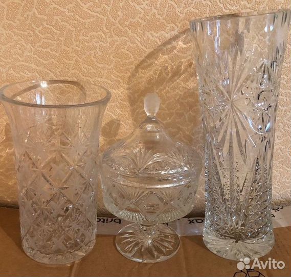 Хрусталь СССР. Вазы,салатники
