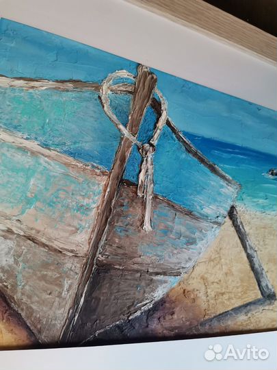 Картина маслом на холсте морской пейзаж