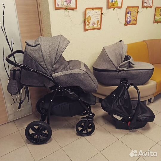 Стильная коляска Jaxee Rosa 3 в 1