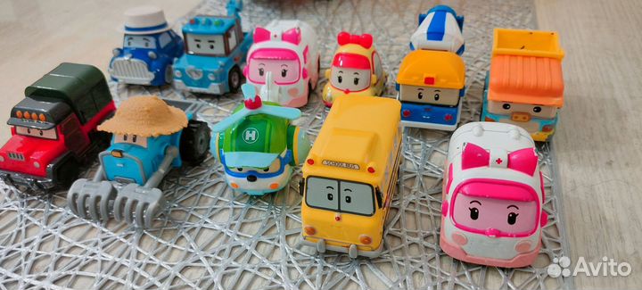 Автобус Полли робокар с машинками