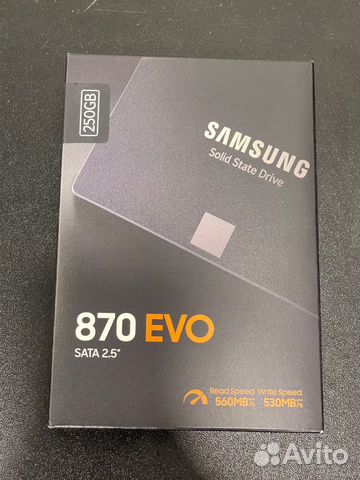 SSD Samsung 870 EVO 250GB купить в Москве | Электроника | Авито