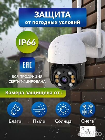 Умная Wi-Fi камера поворотная, ночное видение(A8)