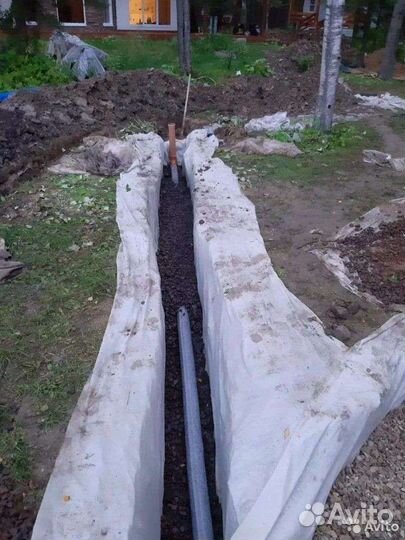 Копка траншеи ручной