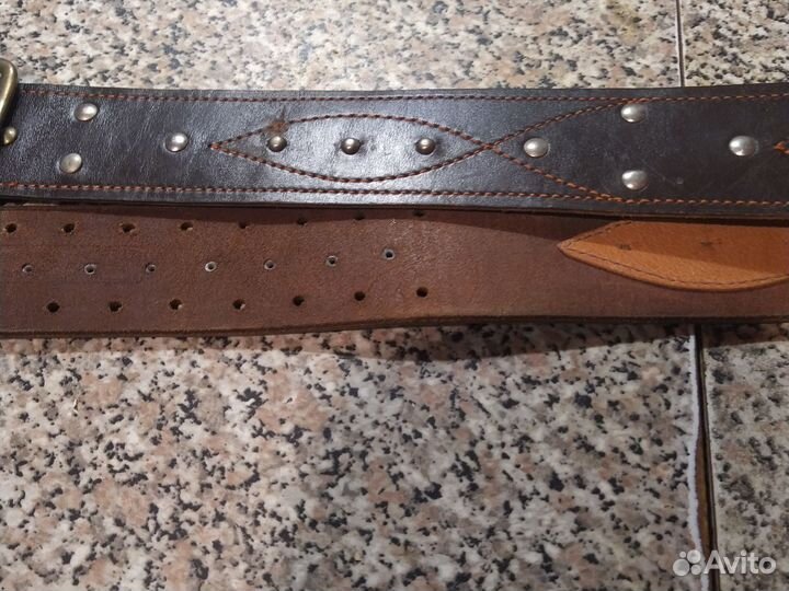 Мужской кожаный ремень