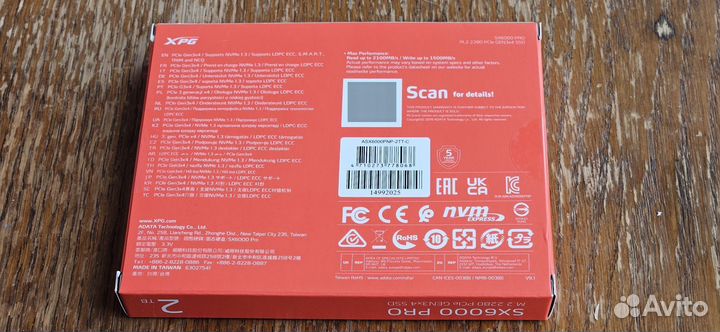 Накопитель SSD adata XPG SX6000 Pro 2Tb M.2 NVMe