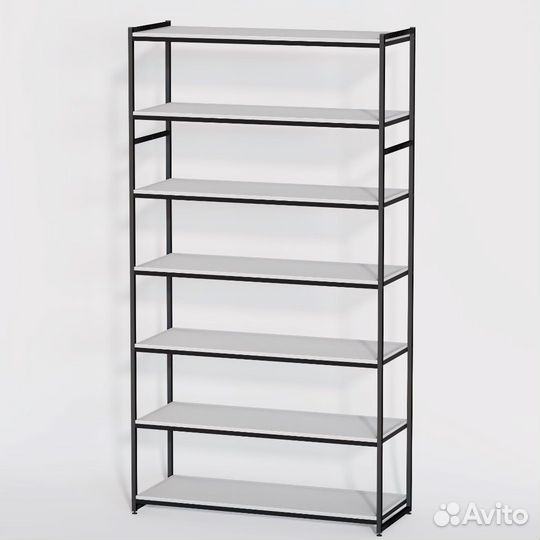 Стеллаж в стиле Лофт A22120-21-чб с полками лдсп