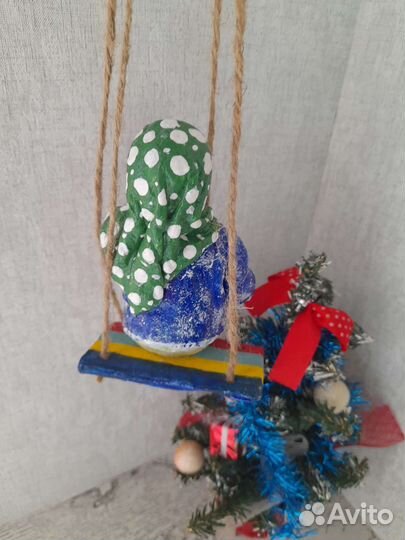 Ватные елочные игрушки