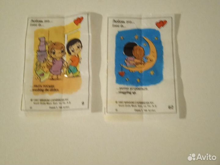 Вкладыши от жвачек love is