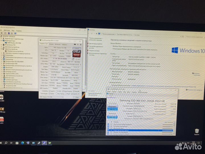 Комп -i5 12400f+16gb +m2-evo960+ rx 5700 -8gb