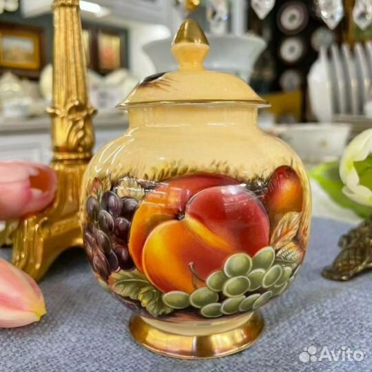 Винтаж, сахарница, шкатулка Orchard Gold, Aynsley