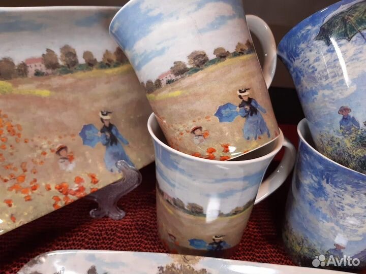 Кружки и блюда с изображением работ К. Моне