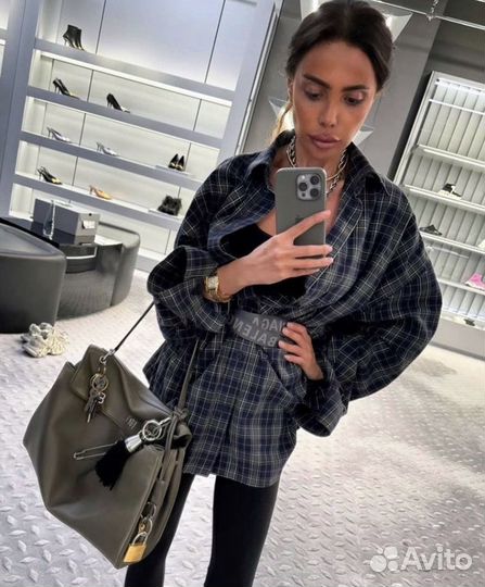 Рубашка в клетку balenciaga