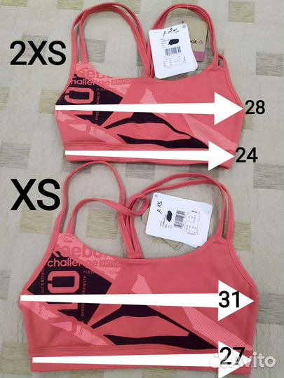 Спортивный топ бра Reebok оригинал