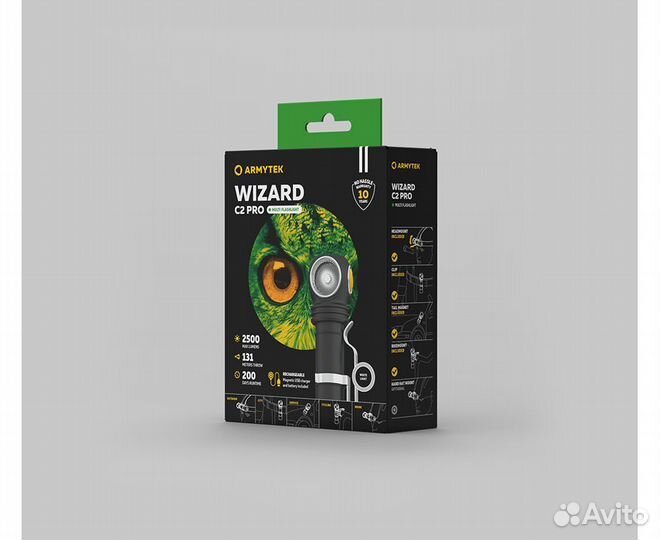 Фонарь Armytek Wizard C2 PRO Magnet USB XHP50.2