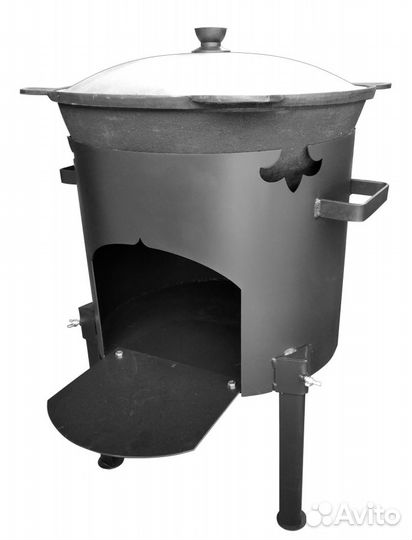 Печь под казан без дымохода