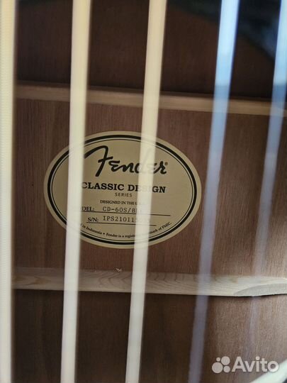 Акустическая гитара fender cd 60 s