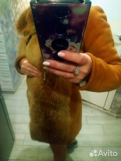 Дубленка, натуральный мех. лиса