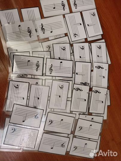 Карточки для изучения нот