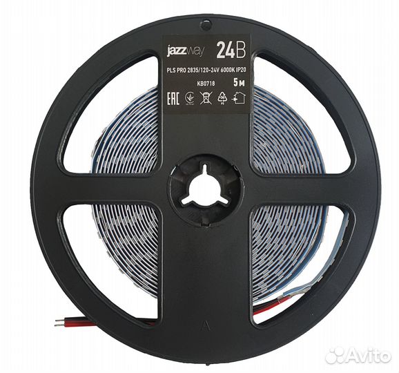 Лента 24V PLS PRO 2835/ 60-24V-6Вт/м-3000K IP20-5