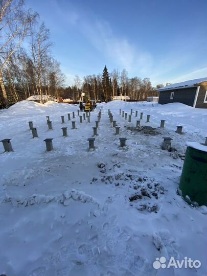 Бетонные сваи для дома