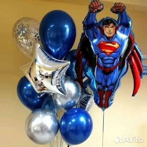 Набор шаров 12шт супермен (код0209)