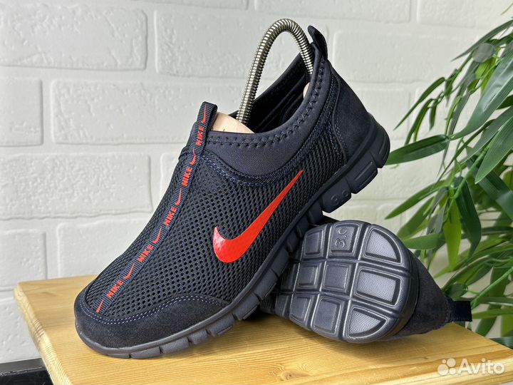 Слипоны мужские Nike сетка 42-44 синие