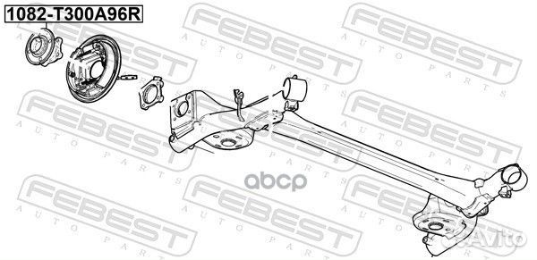 Ступица задняя 1082-T300A96R Febest