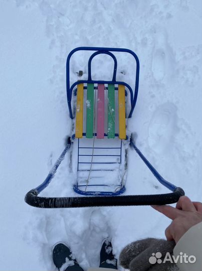 Детские санки с колесиками