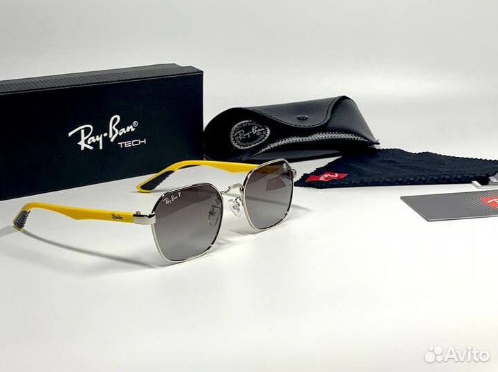 Очки Ray Ban Ferrari желтые