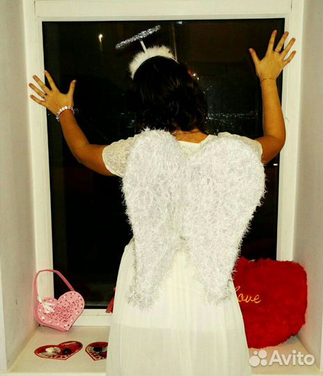 Крылья ангела с нимбом (для фотосессии)