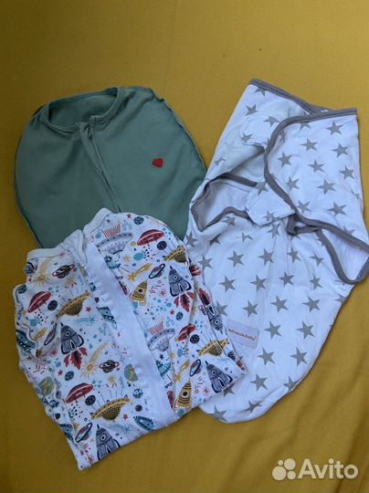 Пеленка кокон на молнии и одна на липучке