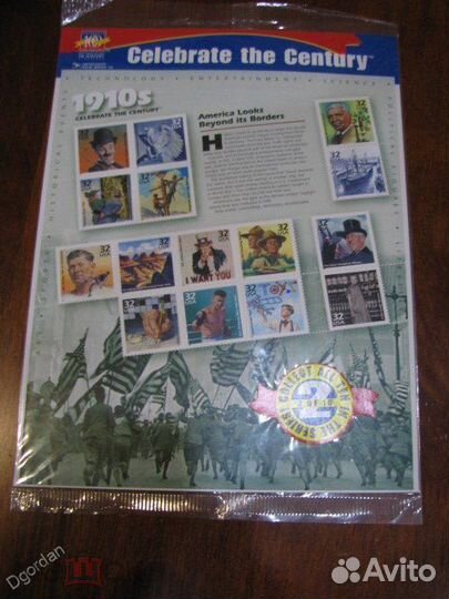 Марки США серия Celebrate the Century упаковка USP