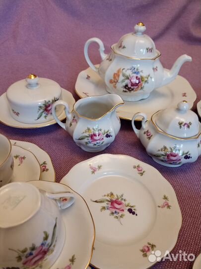 Сервиз чайный мейсенский букет