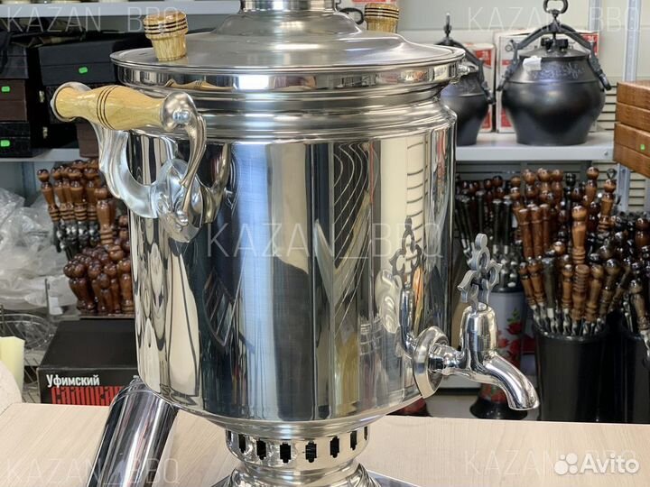 Самовар 7 литров, на дровах