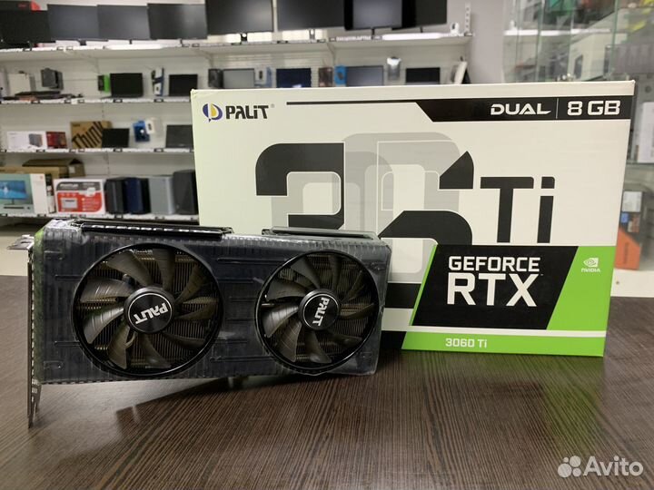 Видеокарта Palit RTX 3060Ti Dual 8Gb Гарантия