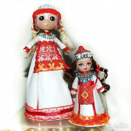 Чувашки - куклы в национальных костюмах