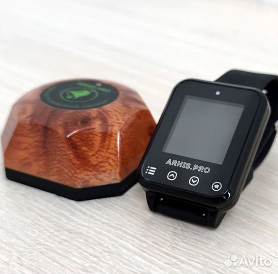 Кнопка вызова официанта Бургер с часами Элит